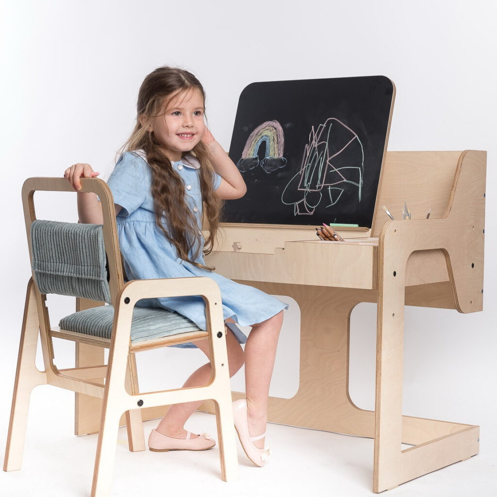 Luu.La Luula verstelbare tafel- en stoelset – Mint Green