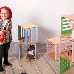 Houten opbergkubus voor speelgoed en boeken van Baltisch berkenmultiplex